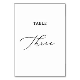 Tarjeta De Mesa Delicada tabla de caligrafía negra tres