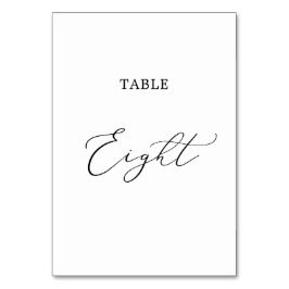 Tarjeta De Mesa Delicado cuadro de caligrafía negra ocho