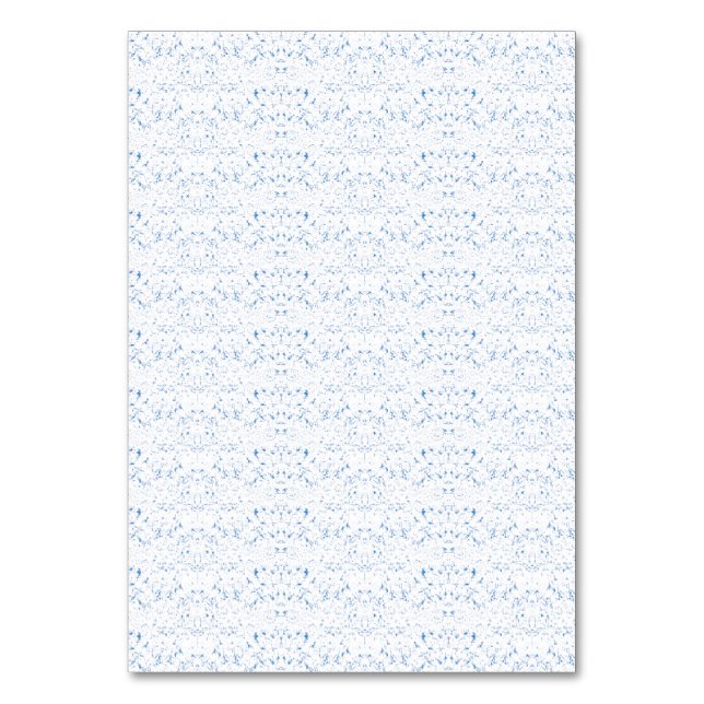 Tarjeta De Mesa Delicado diseño estampado en azul claro que se rep (Anverso)