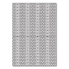 Tarjeta De Mesa Delicado patrón floral gris claro repetitivo sobre