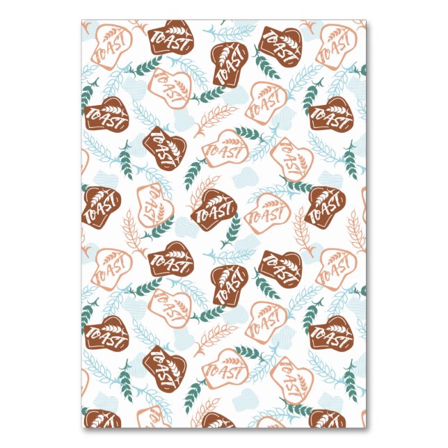 Tarjeta De Mesa Delicioso patrón de pan de trigo (Anverso)