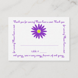 Tarjeta De Mesa Delightful Purple Daisy Soportes Card