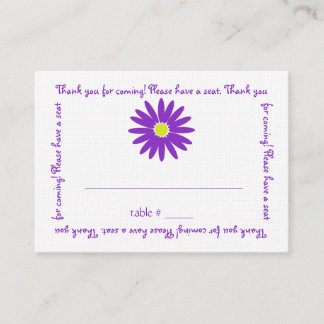 Tarjeta De Mesa Delightful Purple Daisy Soportes Card