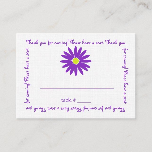 Tarjeta De Mesa Delightful Purple Daisy Soportes Card (Anverso)