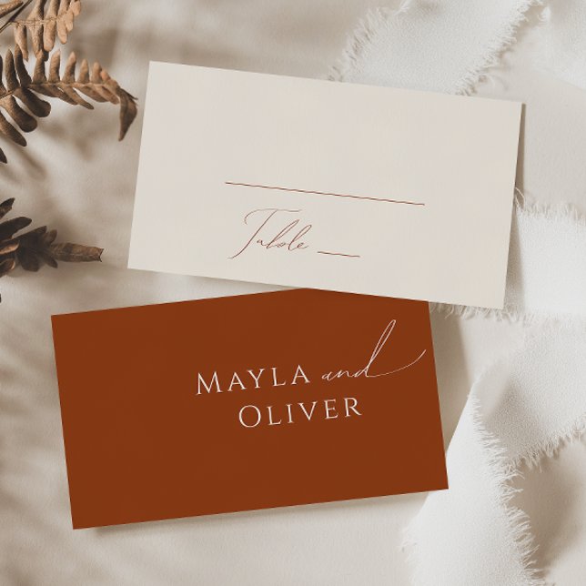 Tarjeta De Mesa Desierto caprichoso | Boda plano de terracota (Subido por el creador)