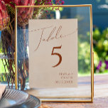Tarjeta De Mesa Desierto caprichoso | Número de tabla beige<br><div class="desc">Este maravilloso desierto | el número de la mesa beige es perfecto para su sencillo boda rústico de tonos beige y terracota. La paleta de colores neutros de la tierra boho es vintage en el suroeste con un toque retro moderno. El guión es una delicada caligrafía escrita a mano minimalista...</div>
