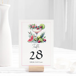 Tarjeta De Mesa Despedida de soltera con Margarita Rosa