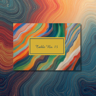 Tarjeta De Mesa destino africano de mármol abstracto pastel