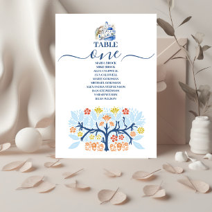 Tarjeta De Mesa Destino Grecia Boda Santorini