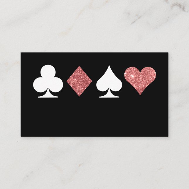 Tarjeta De Mesa Destiny Las Vegas Glittered Rosa Gold Place Card (Anverso)