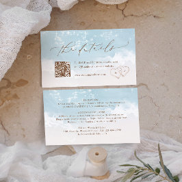Tarjeta De Mesa Detalles de Boda en la Playa con Corazones de Aren