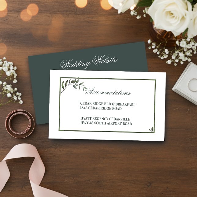 Tarjeta De Mesa Detalles del elegante Boda de la sucursal Eucalypt (Elegant Eucalyptus Branch Wedding Details Place Cards)