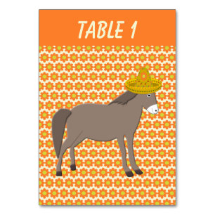 Tarjeta De Mesa Día de los muertos en el burro mexicano