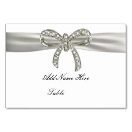 Tarjeta De Mesa Diamond Bow Boda Table Place Card