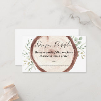 Tarjeta De Mesa Diaper Raffle juego de ducha para bebé