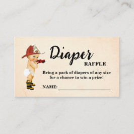 Tarjeta De Mesa Diaper Raffle Ticket Baby Shower