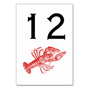 Tarjeta De Mesa Dibujo vintage de Red Lobster #1