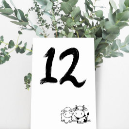 Tarjeta De Mesa Dijimos Que Yo Moo Boda Minimalista