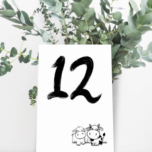 Tarjeta De Mesa Dijimos Que Yo Moo Boda Minimalista