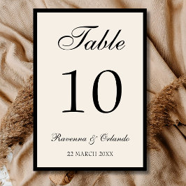 Tarjeta De Mesa Dinero Antiguo Negro Marfil Elegante Intemporal Bo