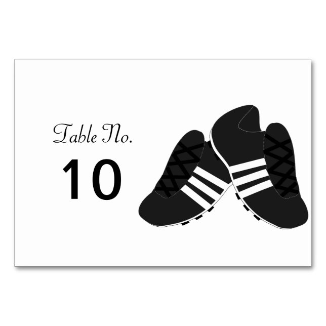 Tarjeta De Mesa Diseño de botes de fútbol (Anverso)