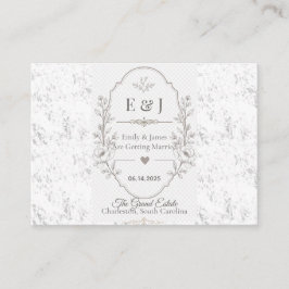 Tarjeta De Mesa Diseño de Celebración de Boda Romántica de Lujo