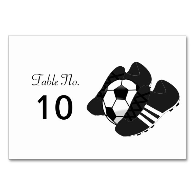 Tarjeta De Mesa Diseño de fútbol (Anverso)