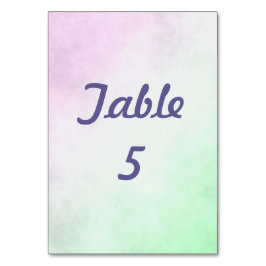 Tarjeta De Mesa Diseño de gradiente morado y verde