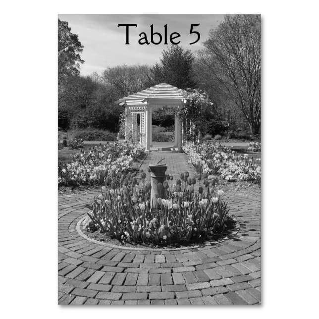 Tarjeta De Mesa Diseño de la naturaleza números de tabla de gazebo (Anverso)