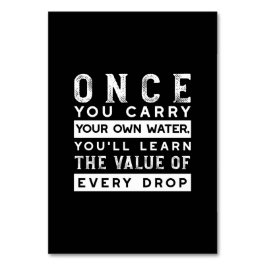 Tarjeta De Mesa Diseño de oferta de sabiduría - Valor de cada gota