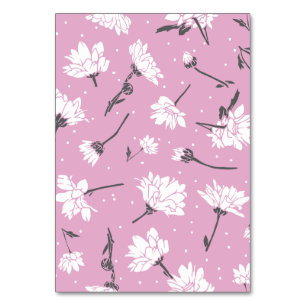 Tarjeta De Mesa Diseño de patrones florales rosados - Arte elegant