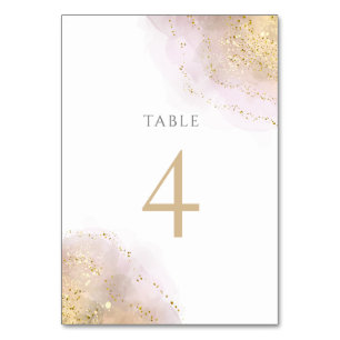 Tarjeta De Mesa diseño de salpicaduras de acuarela Tabla número 4
