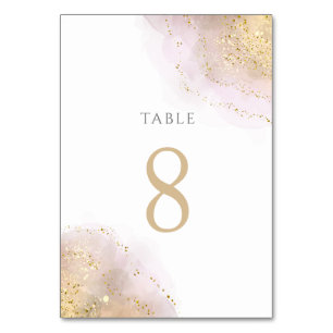 Tarjeta De Mesa diseño de salpicaduras de acuarela Tabla número 8