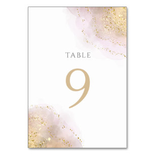 Tarjeta De Mesa diseño de salpicaduras de acuarela Tabla número 9