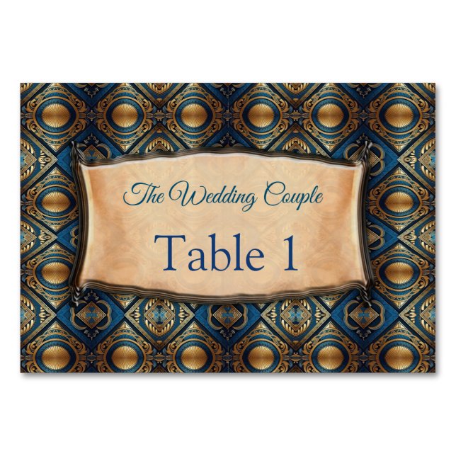 Tarjeta De Mesa Diseño egipcio, islámico, árabe y africano moderno (Anverso)