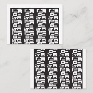Tarjeta De Mesa Diseño geométrico simétrico y blanco con un círcul