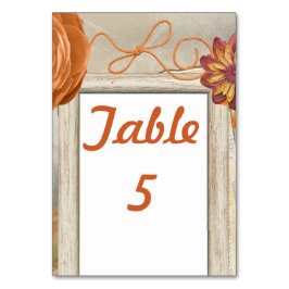 Tarjeta De Mesa Diseño rústico de otoño