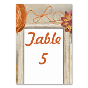 Tarjeta De Mesa Diseño rústico de otoño