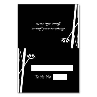 Tarjeta De Mesa DIY Fold Tented Place Cards Birchtree Black