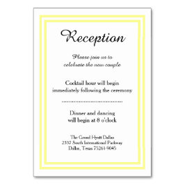 Tarjeta De Mesa Doble trinquete amarillo suave -Tarjeta de inserci