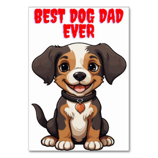 Tarjeta De Mesa dog dad fathers day cards
