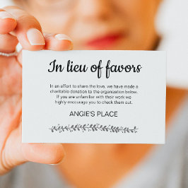 Tarjeta De Mesa Donación de caridad con Boda de número de asientos