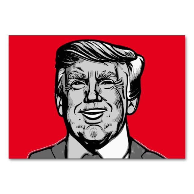 TARJETA DE MESA DONALD TRUMP (Anverso)