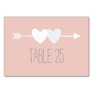 Tarjeta De Mesa Dos Corazones
