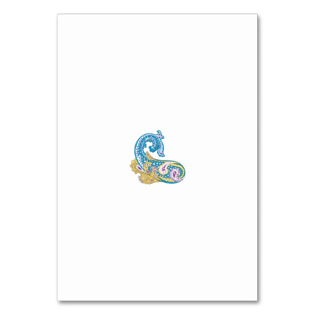 Tarjeta De Mesa Dot, Sherpa Blue, Golden Sand Design (Anverso)