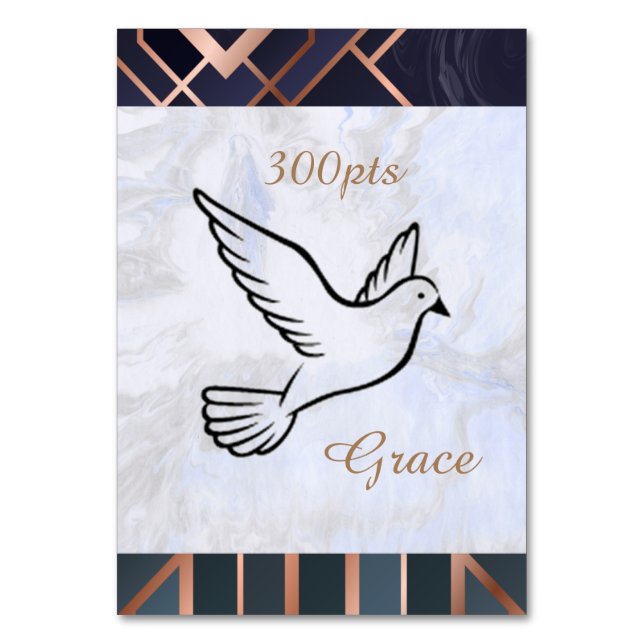 Tarjeta De Mesa Dove Grace Card (Reverso)