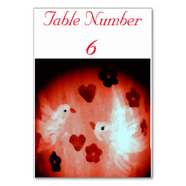 Tarjeta De Mesa Dove Love Birds Art