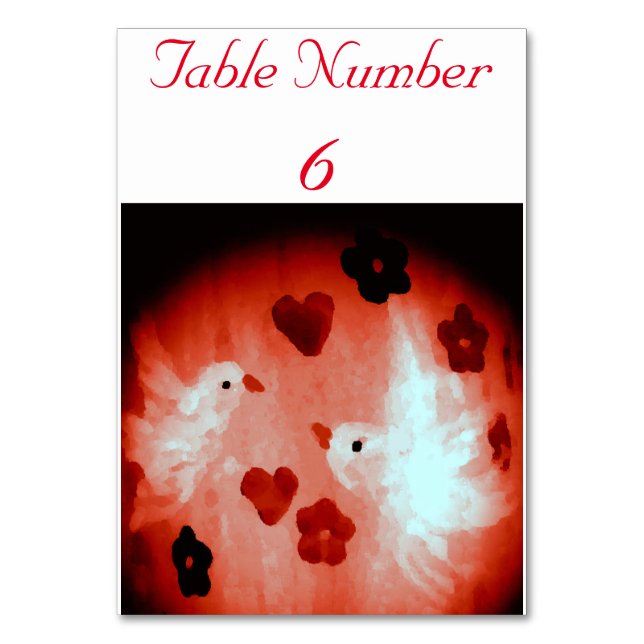 Tarjeta De Mesa Dove Love Birds Art (Anverso)