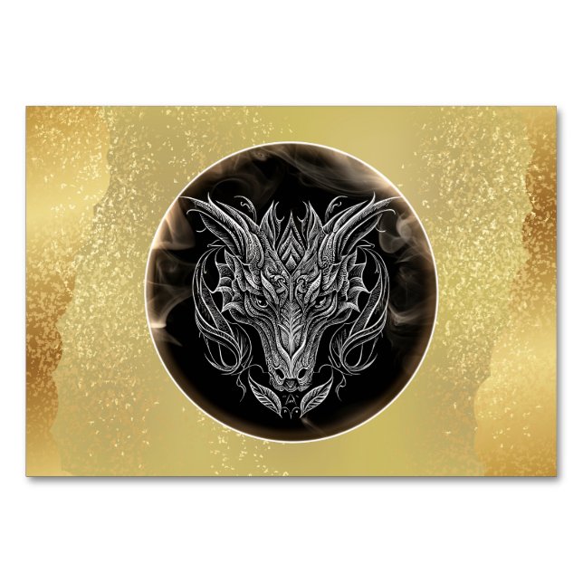 Tarjeta De Mesa Dragón dorado de 2024 (Anverso)