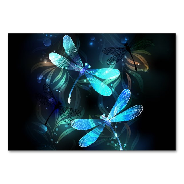 Tarjeta De Mesa Dragonflies (Anverso)